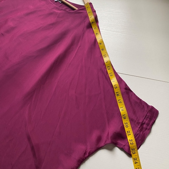 Tempo Paris Boho Dolman Sleeve Sheer Silk Oversized Blouse Size S/M - Picture 9 of 11